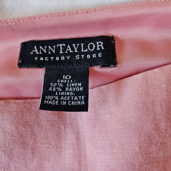 Ann Taylor Sz 10 Linen Skirt - Picture 4 of 9